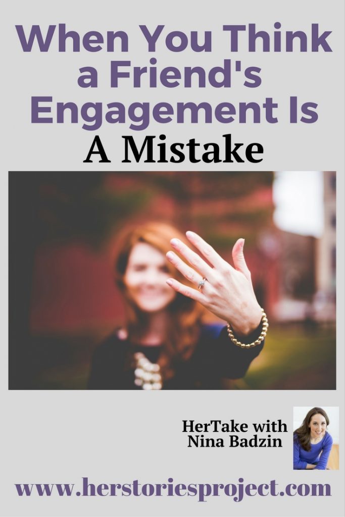 don't approve of friend's engagement